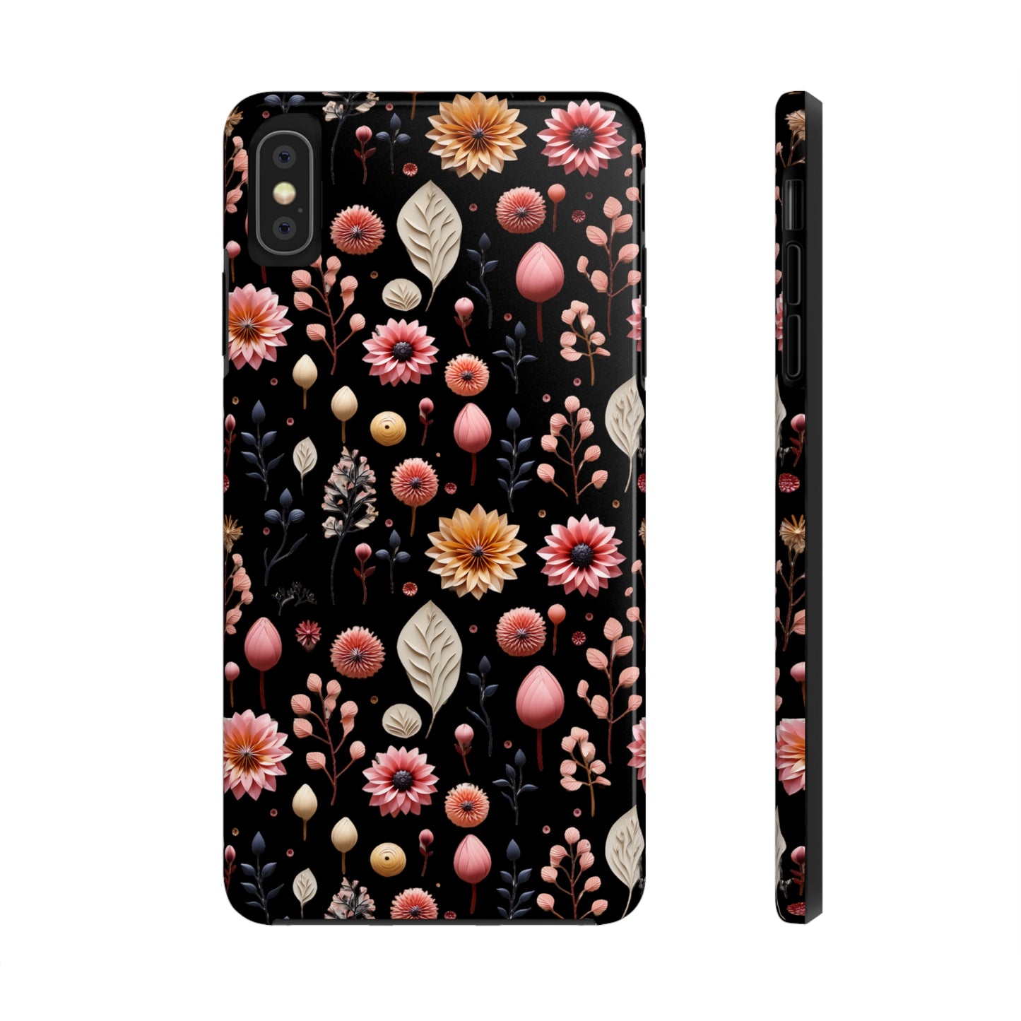 Floating Flowers print design Tough Phone Case compatible with a large variety of iphone models