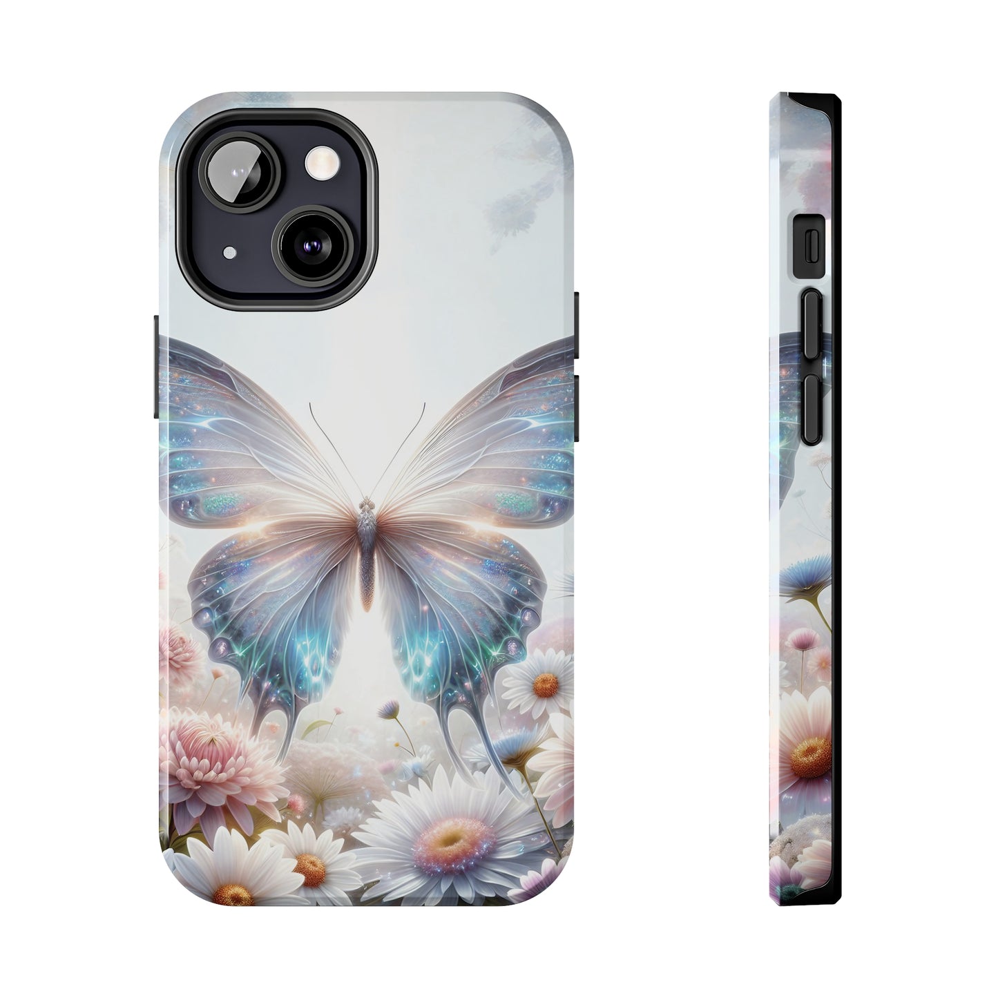 Fantasy Butterfly and Floral design Tough Phone Case compatible with a large variety of iphone models