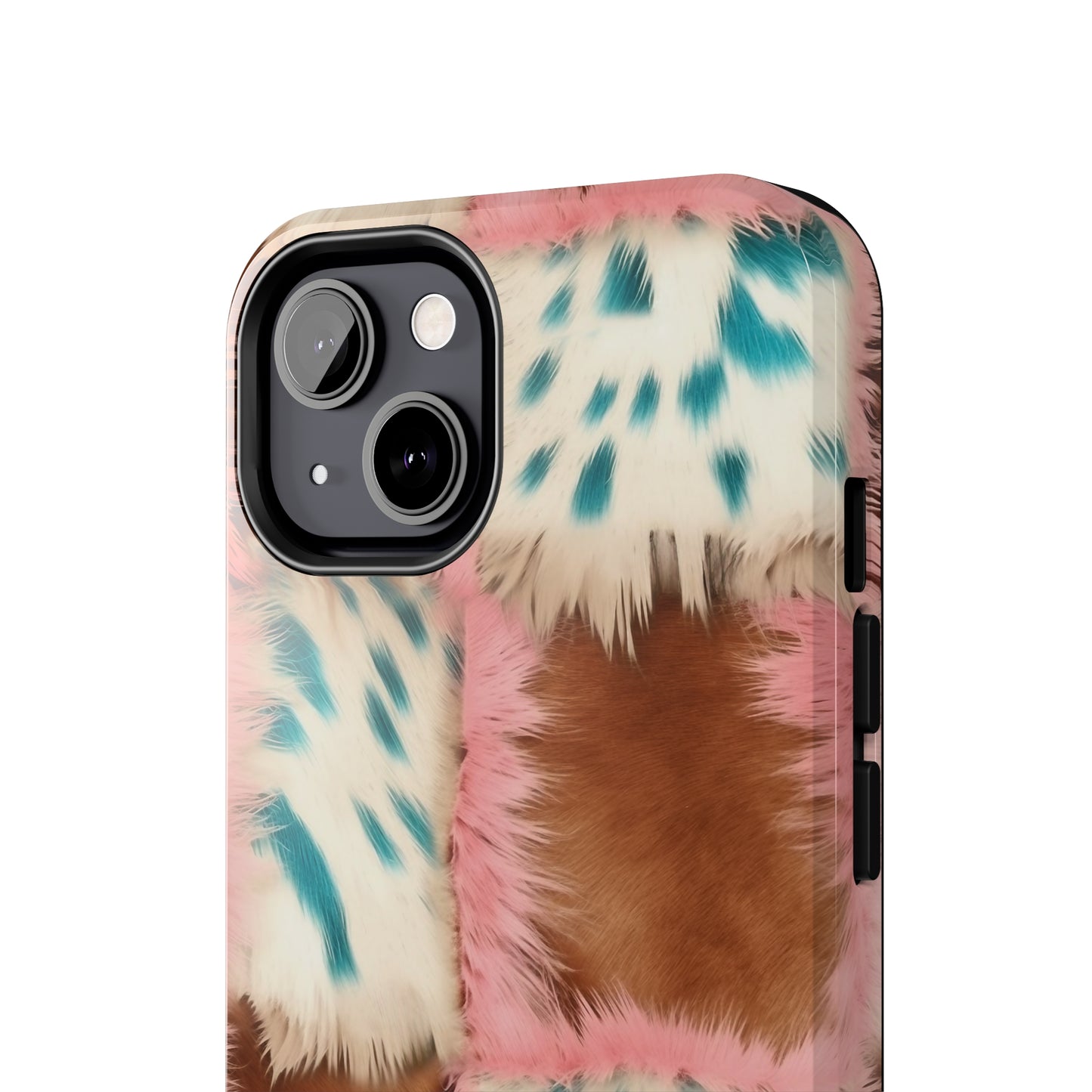 Modern Cowgirl Cowhide Design Pattern Print Tough Phone Case compatible with a large variety of phone models, Phone Case, Gift