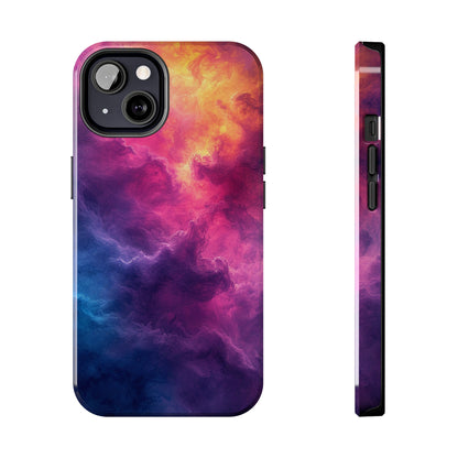 Abstract Art Colorful Nebula Design Phone Case- Lightweight, Impact Resistant Cover for iPhone 6, 6s, 12, 13, 14, 15