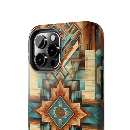 Native American Pattern Design Tough Phone Case compatible with a large variety of iPhone models, Gift, Phone Case