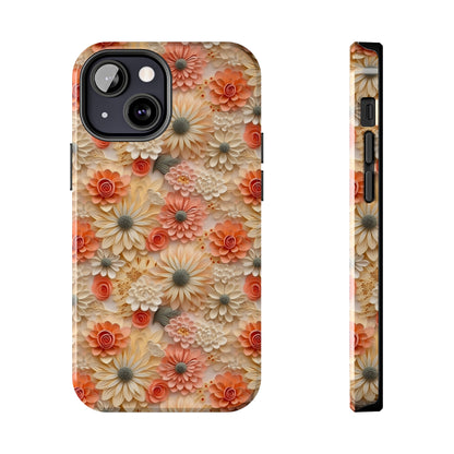 3D Wildflower Floral Pattern print design Phone Case- Lightweight, Impact Resistant Cover for iPhone 6, 6s, 12, 13, 14, 15