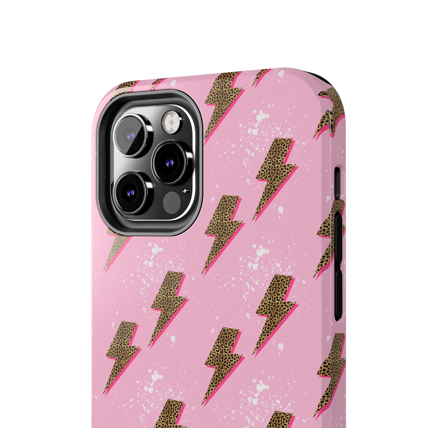 Cheetah Print Lightning Bolts Design Phone Case- Lightweight, Impact Resistant Cover for iPhone 6, 6s, 12, 13, 14, 15