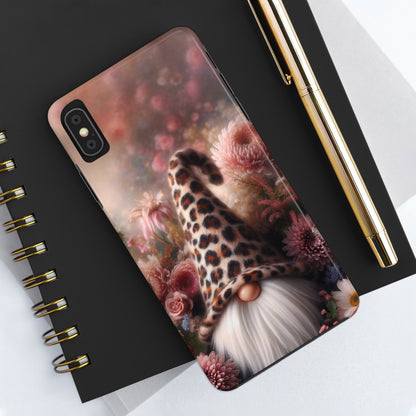 Leopard Print Fantasy Gnome Design Phone Case- Lightweight, Impact Resistant Cover for iPhone 6, 6s, 12, 13, 14, 15