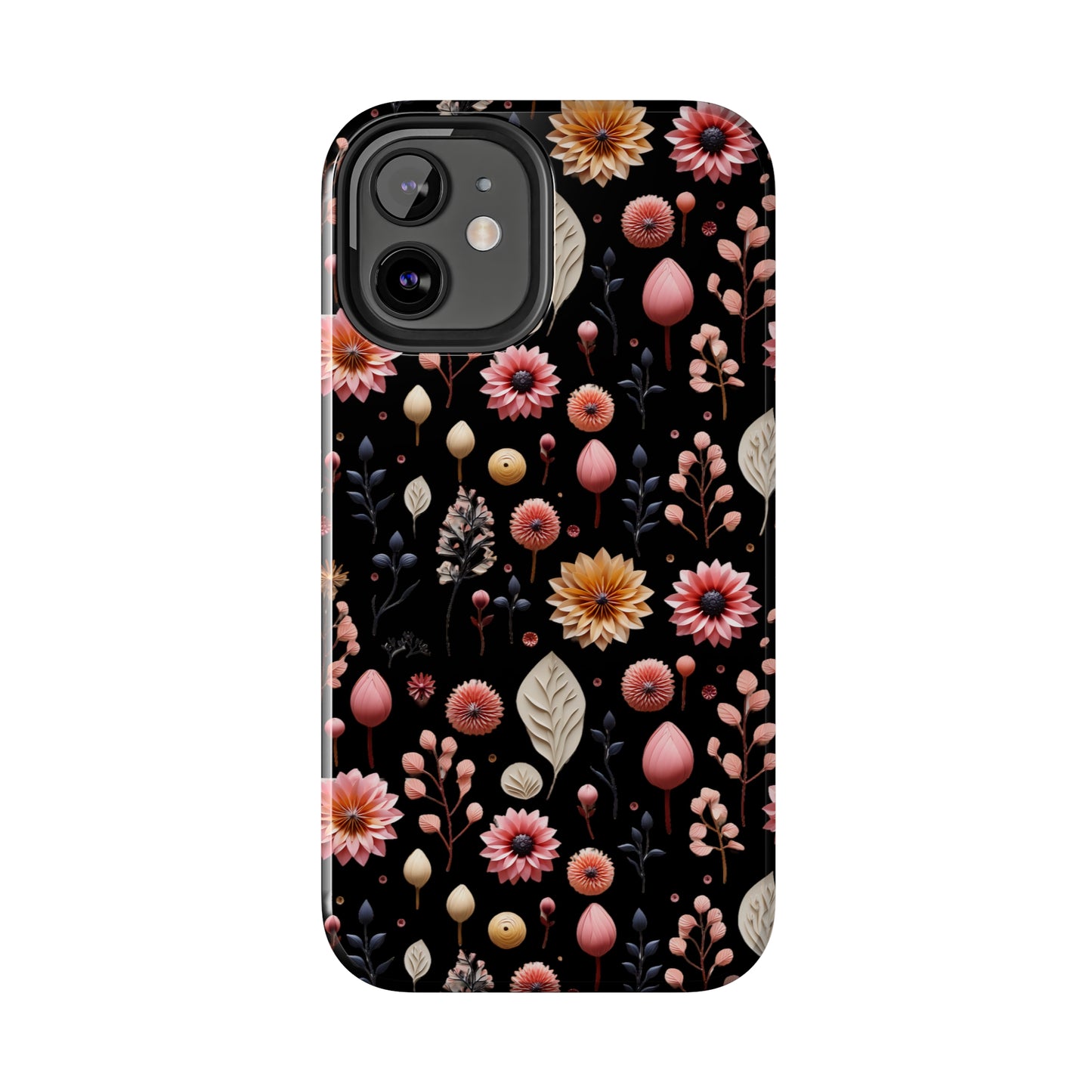 Floating Flowers print design Tough Phone Case compatible with a large variety of iphone models