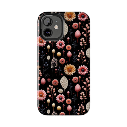 Floating Flowers print design Tough Phone Case compatible with a large variety of iphone models