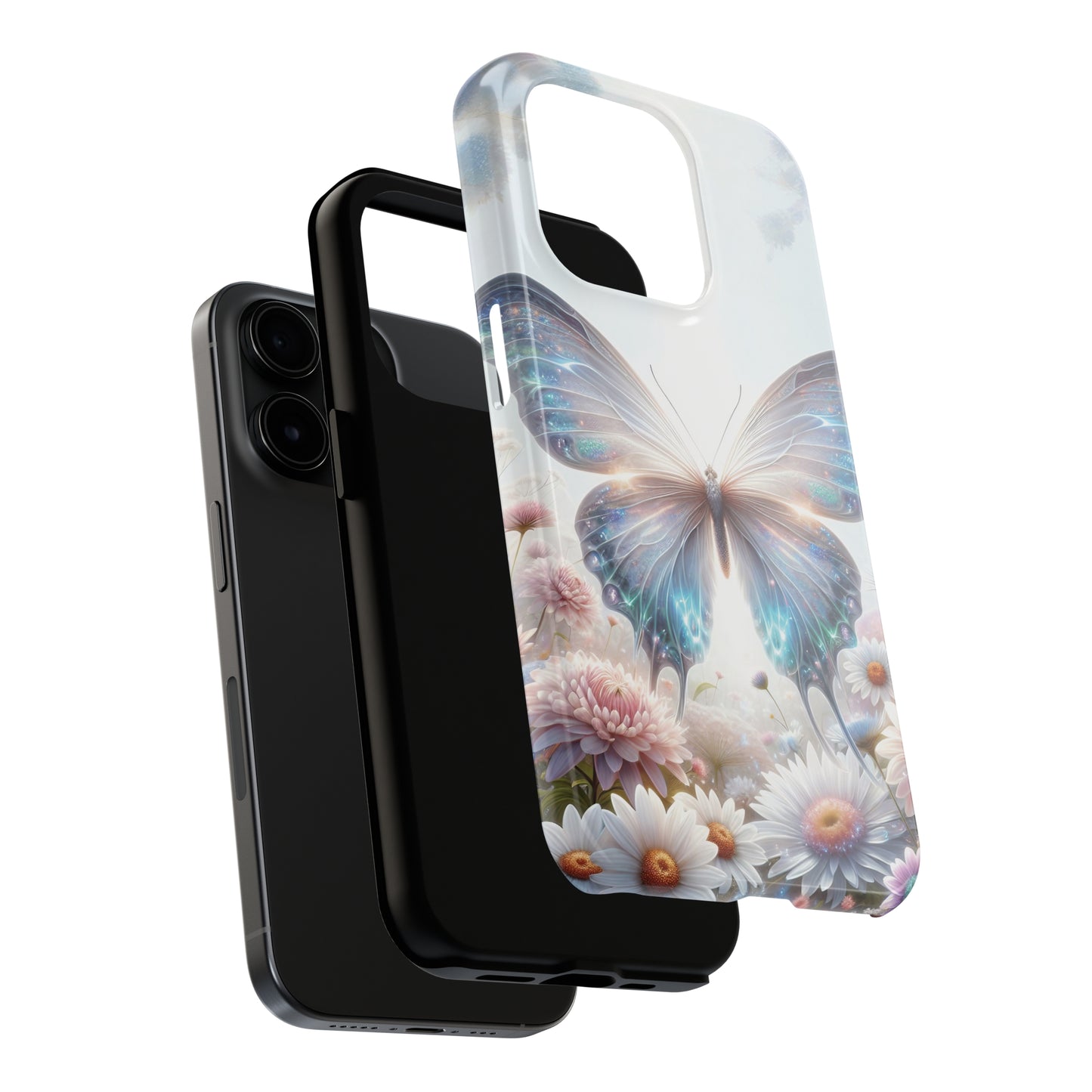 Fantasy Butterfly and Floral design Tough Phone Case compatible with a large variety of iphone models