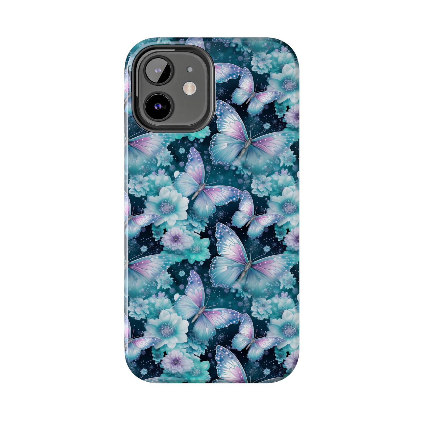 Blue and Purple Butterflies Digital print Design Tough Phone Case compatible with a large variety of iPhone models, Gift, Phone Case