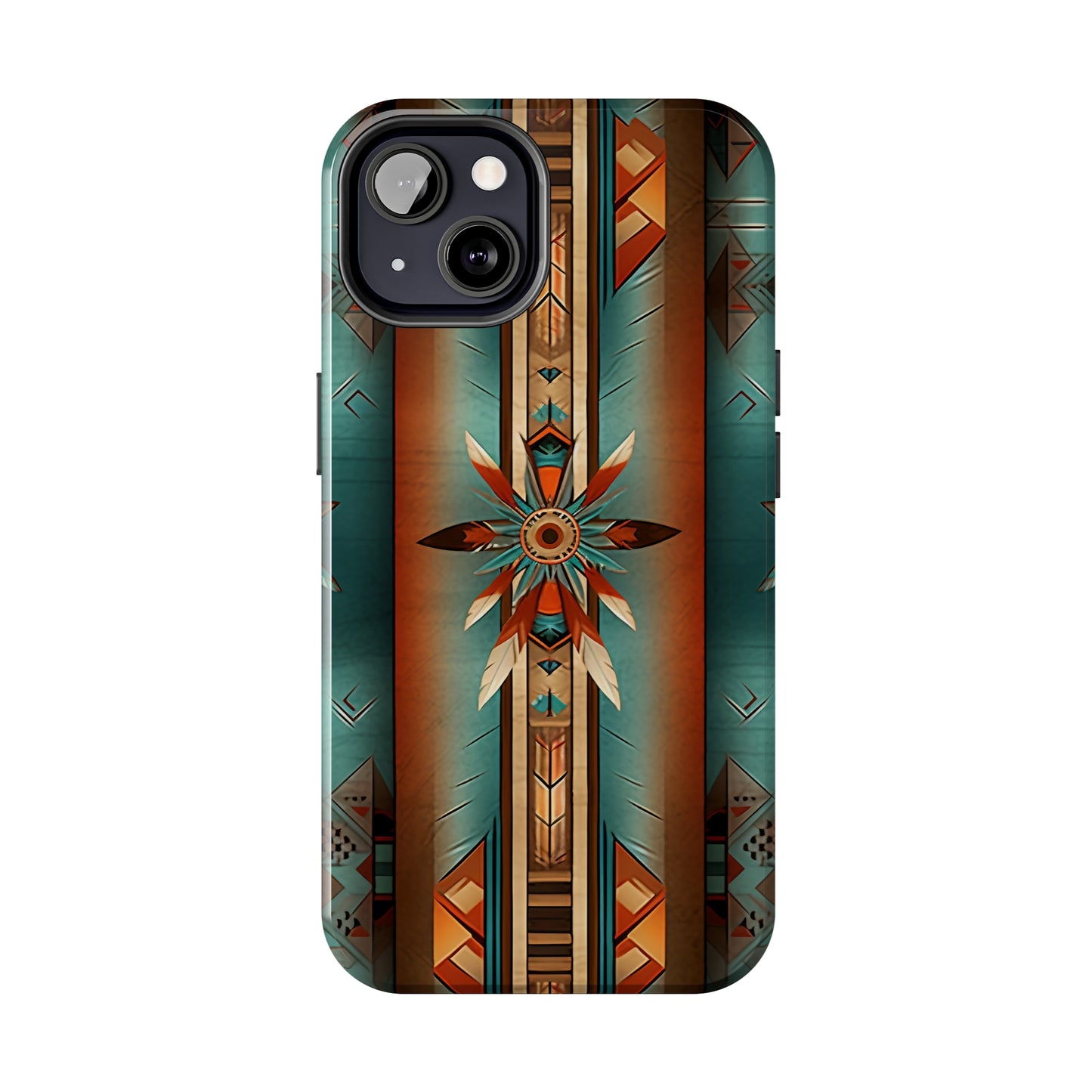 Beautiful Blue Native American Pattern Design Tough Phone Case compatible with a large variety of iPhone models, Gift, Phone Case