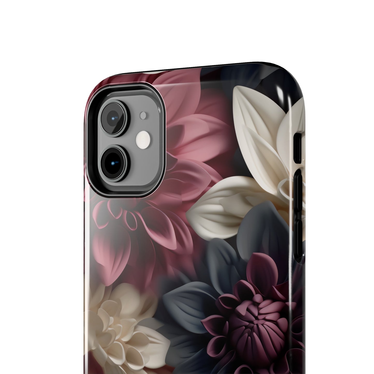 Elegant Dahlias design Tough Phone Case compatible with a large variety of iPhone models, Birthday Gift, Phone Case