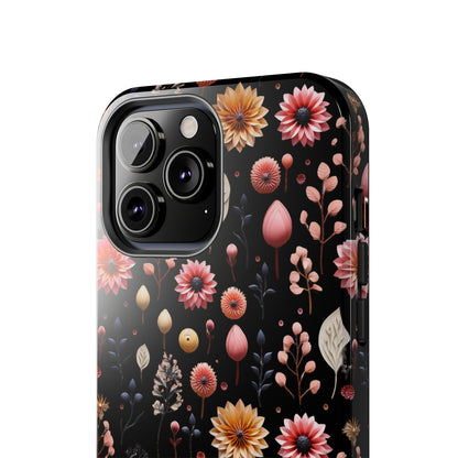 Floating Flowers print design Tough Phone Case compatible with a large variety of iphone models