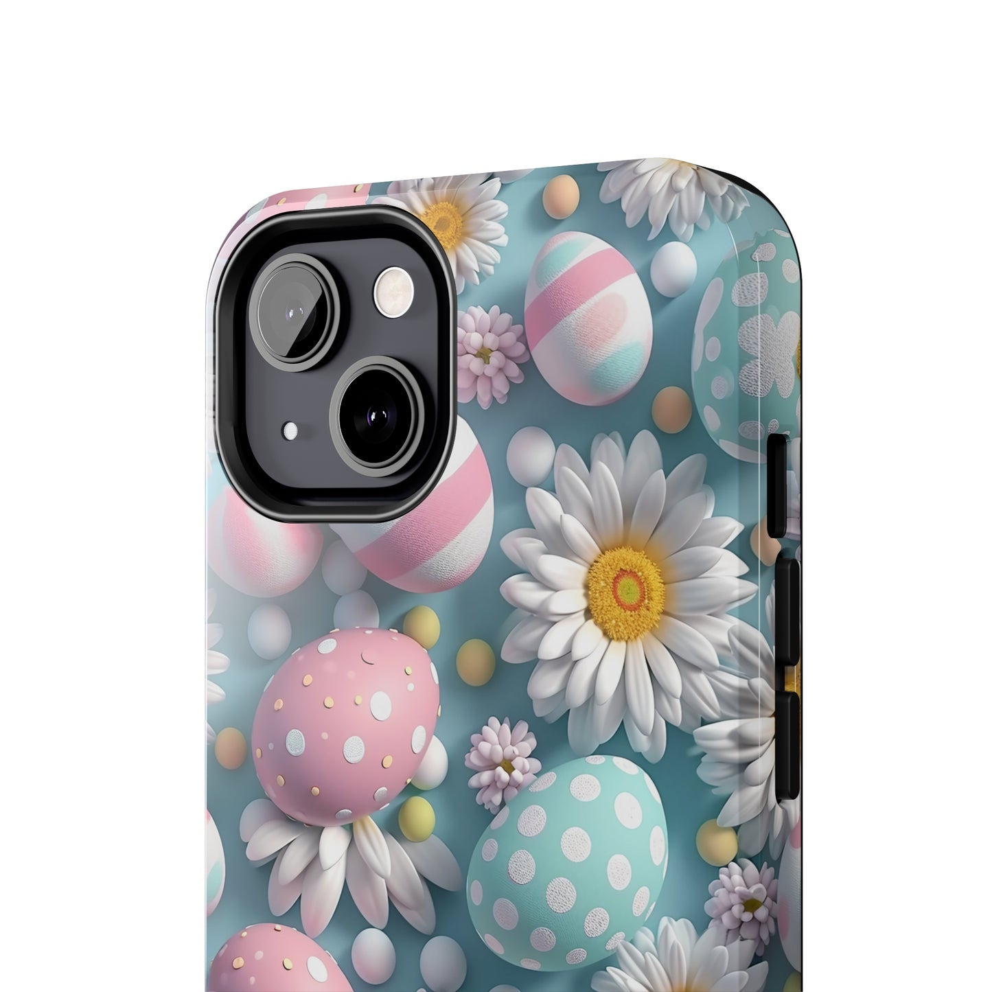 Easter Eggs and Daisies Digital print Design Tough Phone Case compatible with a large variety of iPhone models, Gift, Phone Case