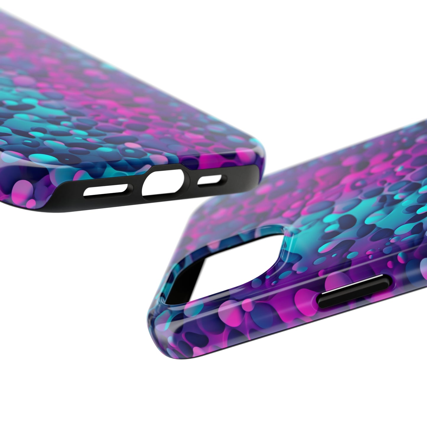 3D Bubble Print Pattern Design Tough Phone Case compatible with a large variety of iPhone models, Phone Case, Gift