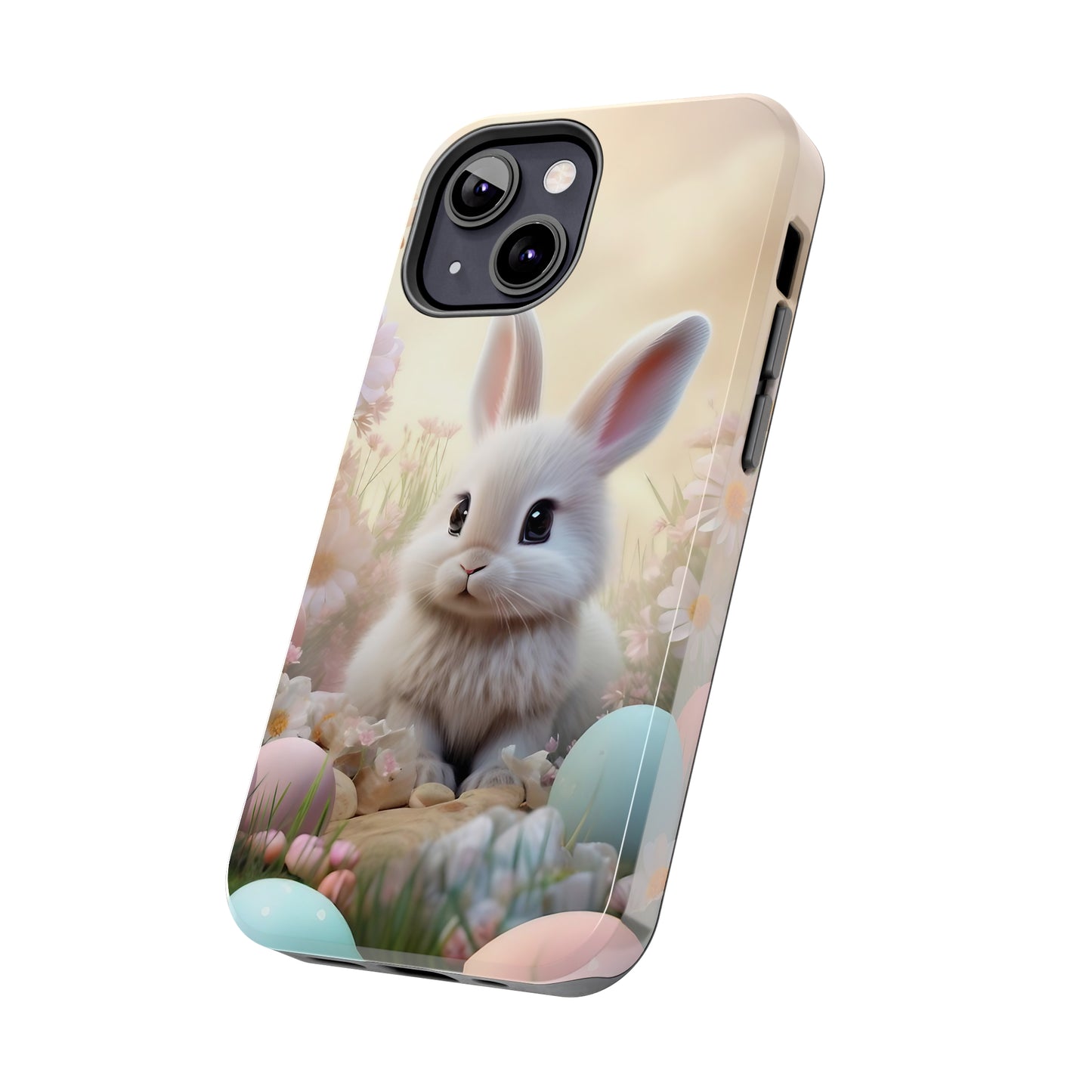 Cute Easter Bunny Pattern Design Tough Phone Case compatible with a large variety of iPhone models, Gift, Phone Case