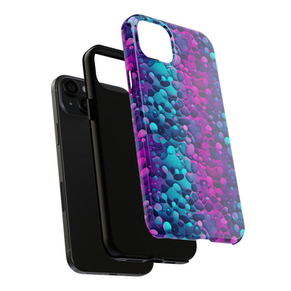 3D Bubble Print Pattern Design Tough Phone Case compatible with a large variety of iPhone models, Phone Case, Gift