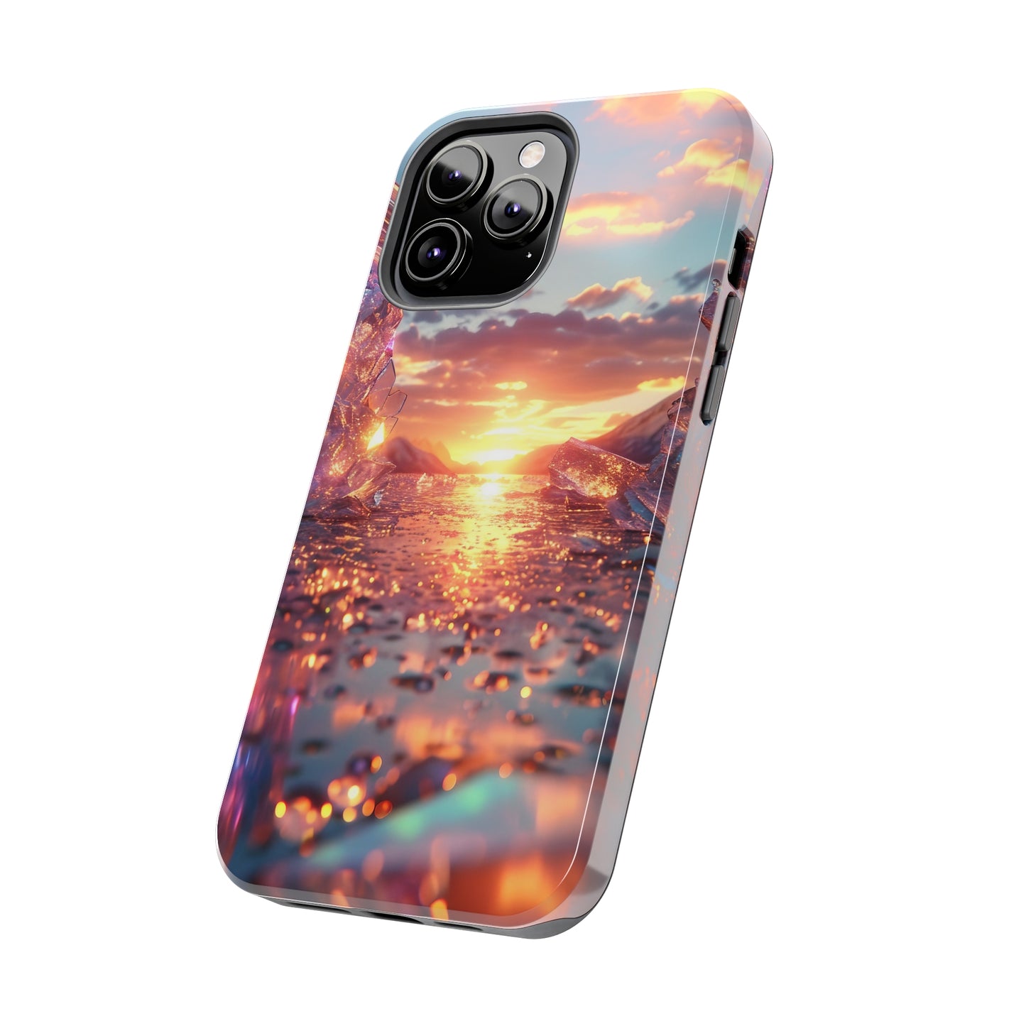 Abstract Sunrise Crystal Design Tough Phone Case