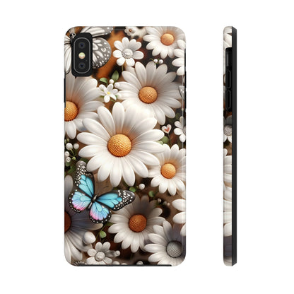 Butterflies, Leopard Print & Daisies Digital print Design Tough Phone Case compatible with a large variety of iPhone models,Gift, Phone Case