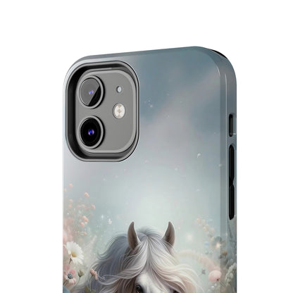 Beautiful Horse and Floral print Design Tough Phone Case compatible with a large variety of iPhone models, Gift, Phone Case