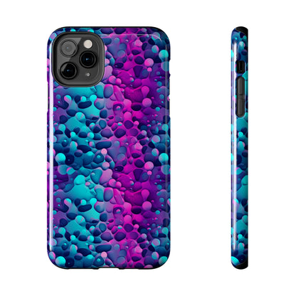 3D Bubble Print Pattern Design Tough Phone Case compatible with a large variety of iPhone models, Phone Case, Gift