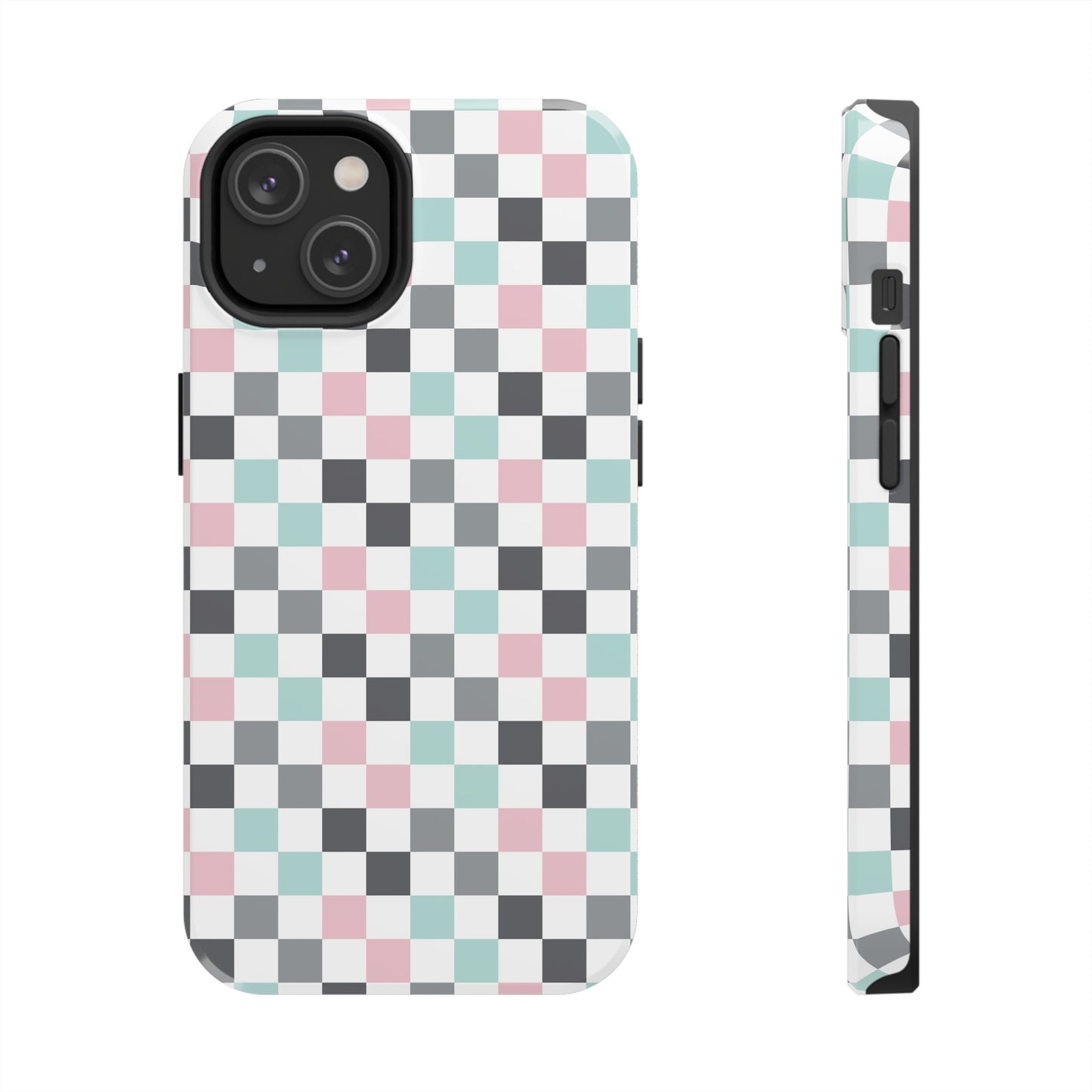 Multicolor Checkerboard print design Tough Phone Case compatible with a large variety of iphone models