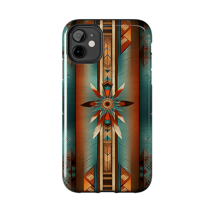 Beautiful Blue Native American Pattern Design Tough Phone Case compatible with a large variety of iPhone models, Gift, Phone Case