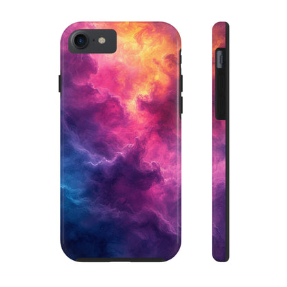 Abstract Art Colorful Nebula Design Phone Case- Lightweight, Impact Resistant Cover for iPhone 6, 6s, 12, 13, 14, 15