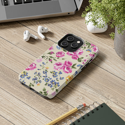 Western Pink Roses Design Tough Phone Case compatible with a large variety of iphone models