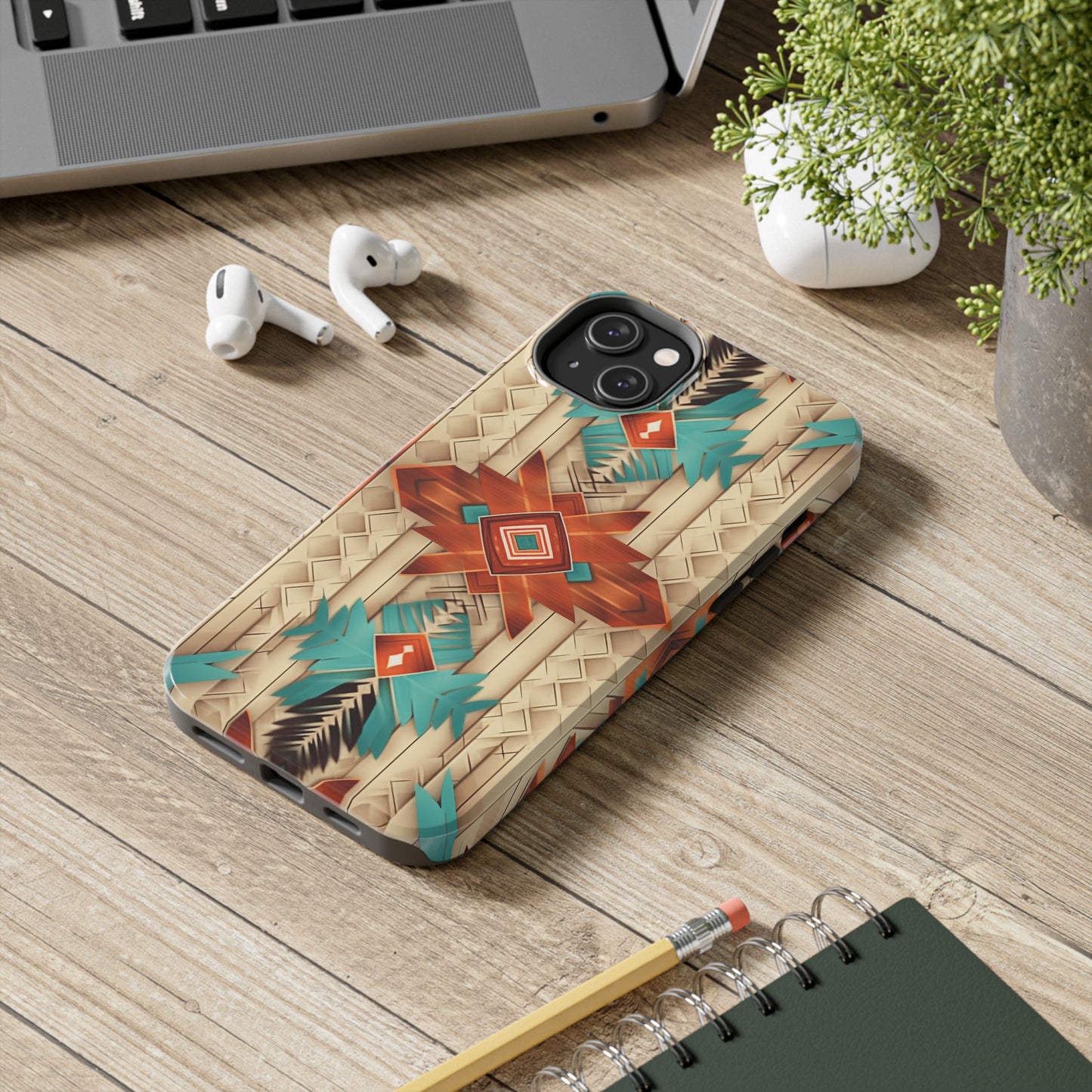 Beautiful Native American Pattern Design Tough Phone Case compatible with a large variety of iPhone models, Gift, Phone Case