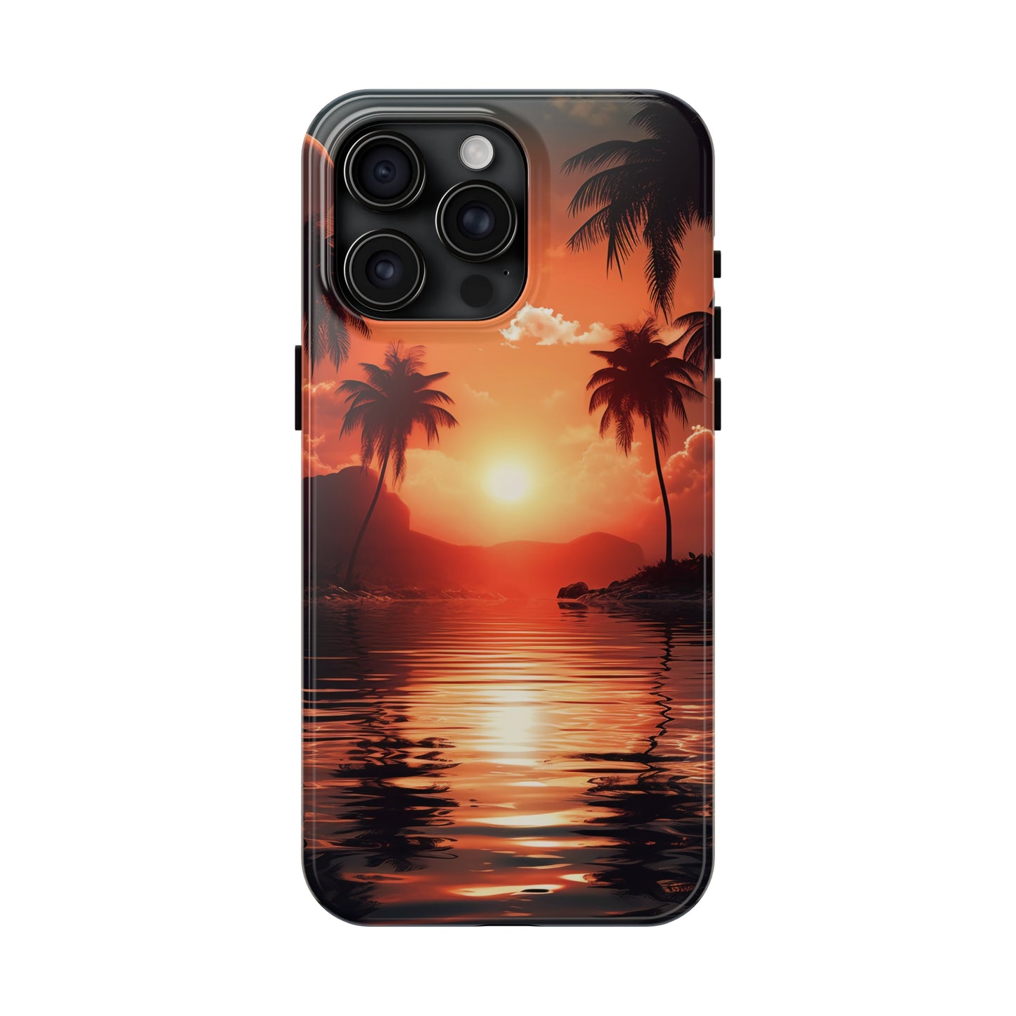 Sunset Beach Design iPhone Case, Beautiful Beach Scene, Artsy Surf Design, Protective Phone Cover compatible with a large variety of iPhone models, Phone Case, Gift