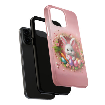 Easter Bunny Hole in the Wall design Tough Phone Case compatible with a large variety of iphone models