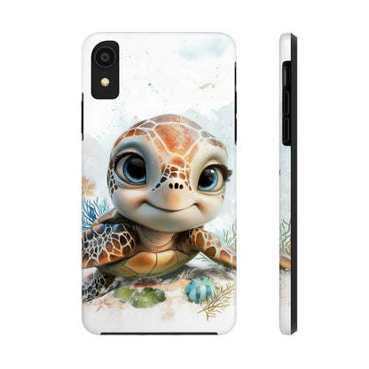 Cute Sea Turtle print Design Tough Phone Case compatible with a large variety of iPhone models, Gift, Phone Case