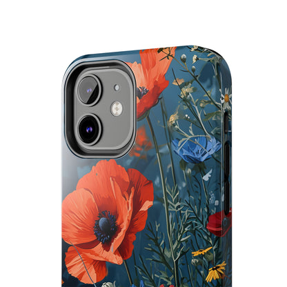 Wildflowers Vibrant Tones Digital print Design Tough Phone Case compatible with a large variety of iPhone models, Gift, Phone Case