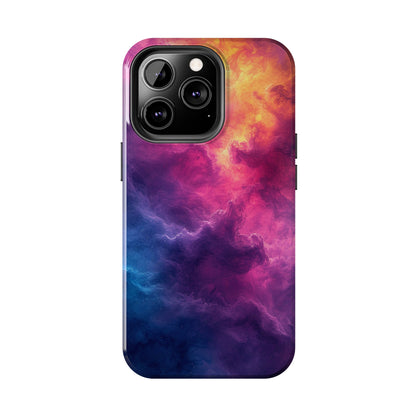 Abstract Art Colorful Nebula Design Phone Case- Lightweight, Impact Resistant Cover for iPhone 6, 6s, 12, 13, 14, 15