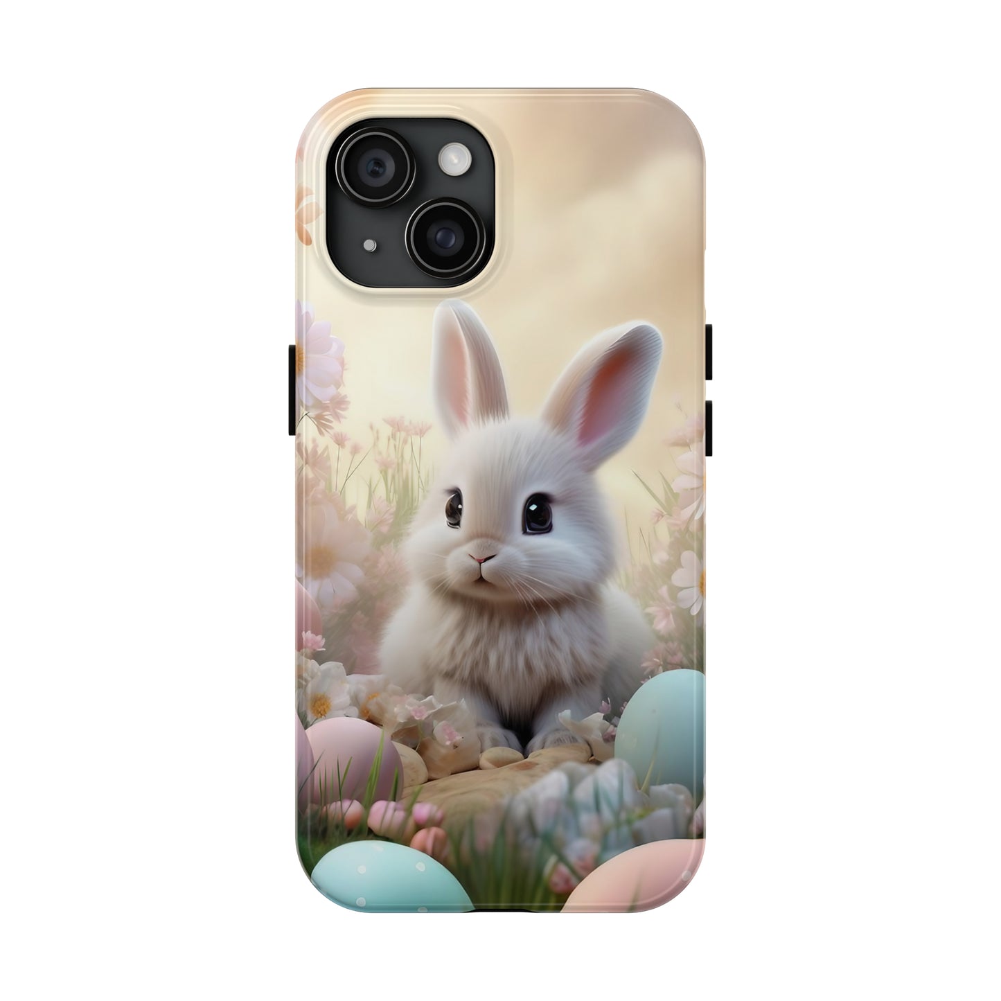 Cute Easter Bunny Pattern Design Tough Phone Case compatible with a large variety of iPhone models, Gift, Phone Case