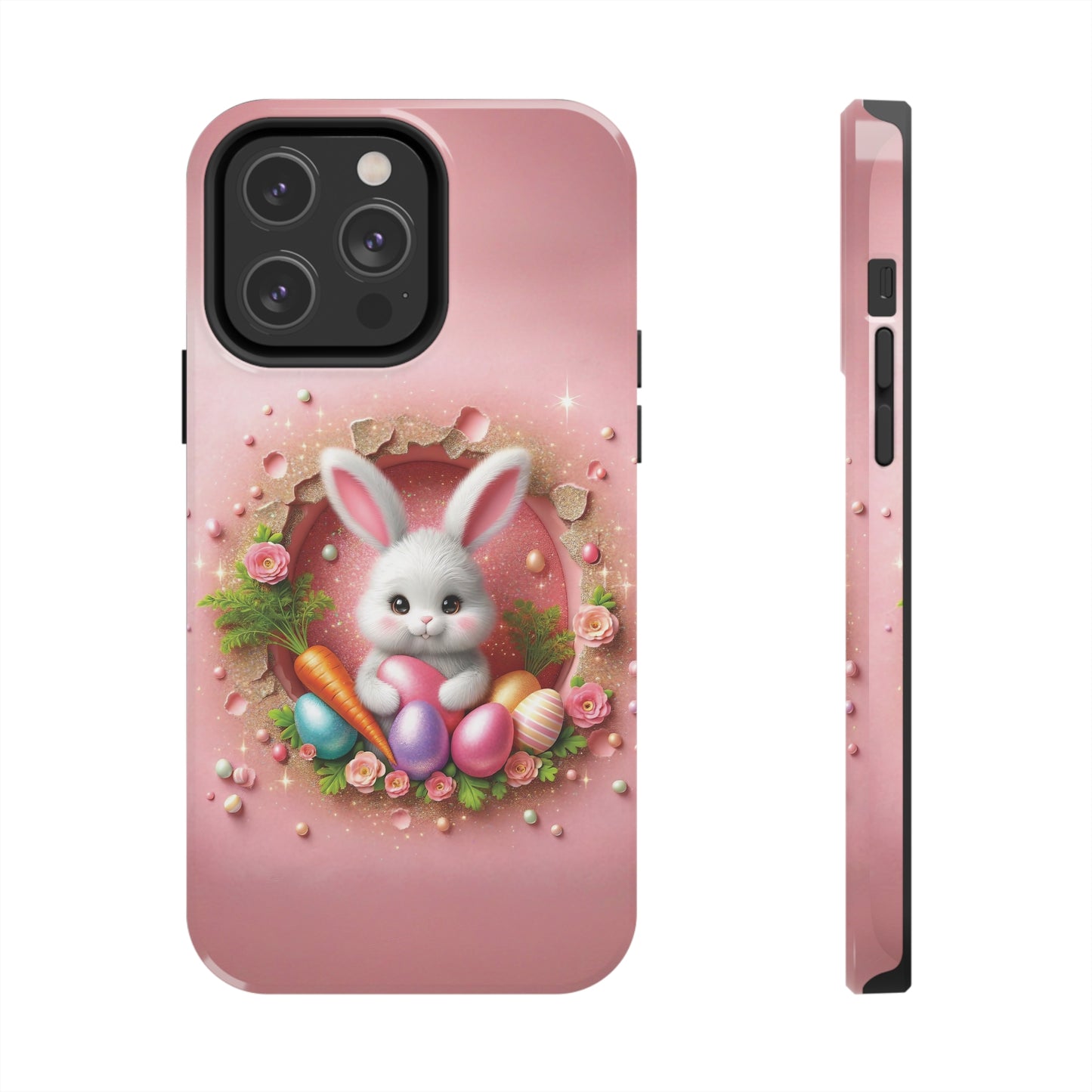 Easter Bunny Hole in the Wall design Tough Phone Case compatible with a large variety of iphone models