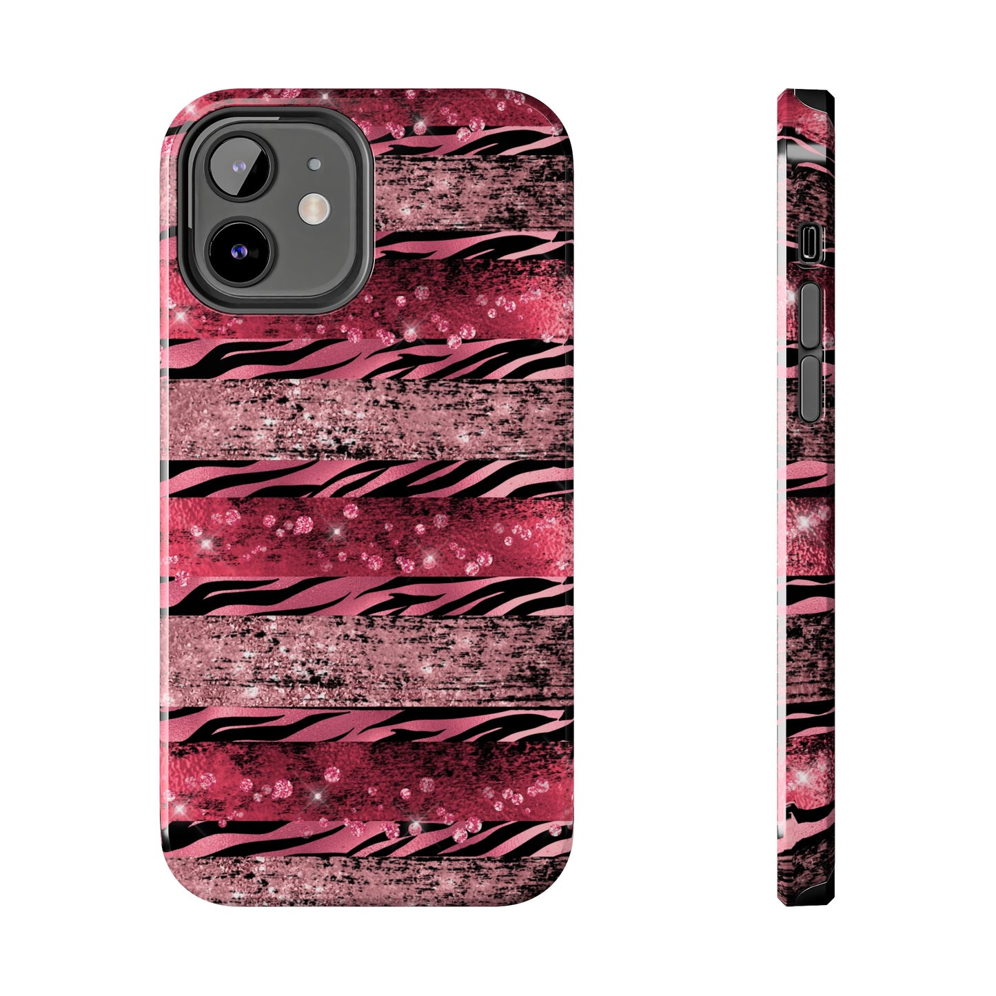 Pink Tiger Design Tough Phone Case compatible with a large variety of phone models, Gift, Phone Case