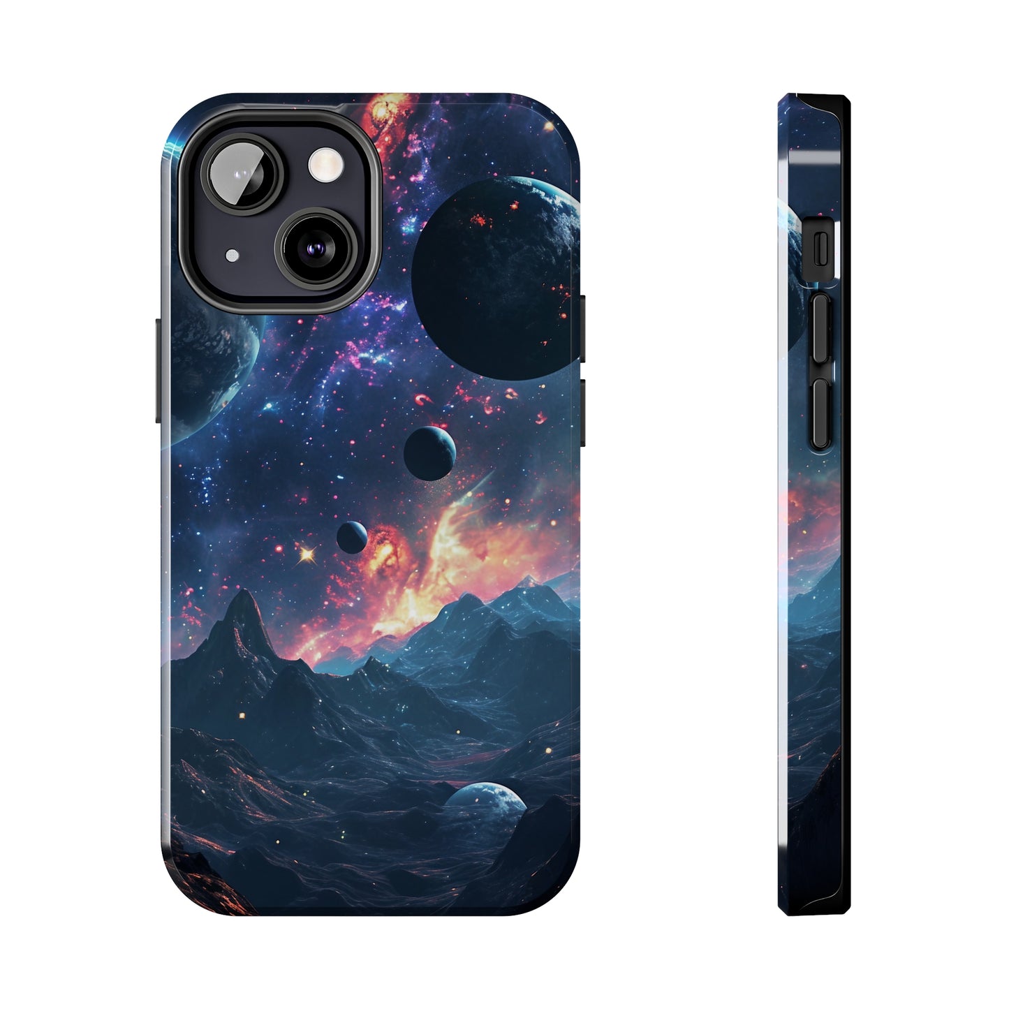 Galaxy Themed Digital print Design Tough Phone Case compatible with a large variety of iPhone models, Gift, Phone Case