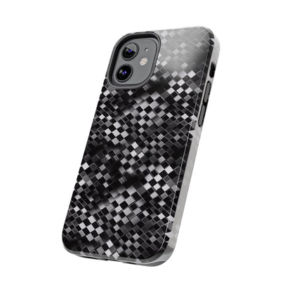 3D Checkerboard Print Pattern Design Tough Phone Case compatible with a large variety of iPhone models, Phone Case, Gift