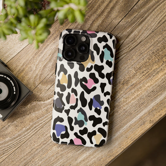 Rainbow Leopard Print design Tough Phone Case compatible with a large variety of iPhone models, Birthday Gift, Phone Case