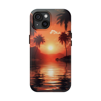 Sunset Beach Design iPhone Case, Beautiful Beach Scene, Artsy Surf Design, Protective Phone Cover compatible with a large variety of iPhone models, Phone Case, Gift