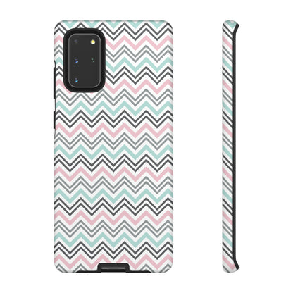 Pastel Chevron print design Tough Phone Case compatible with a large variety of Samsung models