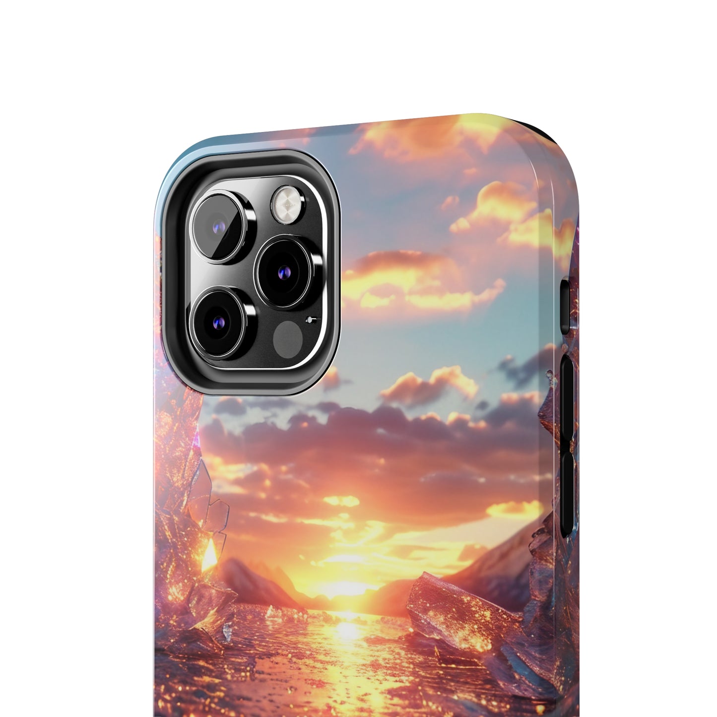 Abstract Sunrise Crystal Design Tough Phone Case