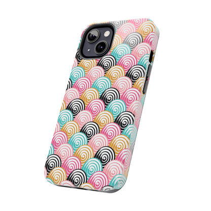 Rainbow Swirls Pattern design Tough Phone Case compatible with a large variety of iphone models