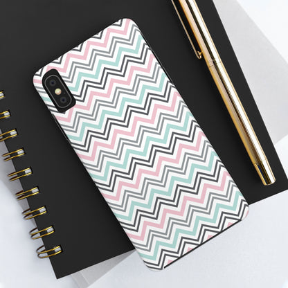 Pastel Chevron print design Tough Phone Case compatible with a large variety of iphone models