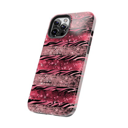 Pink Tiger Design Tough Phone Case compatible with a large variety of phone models, Gift, Phone Case