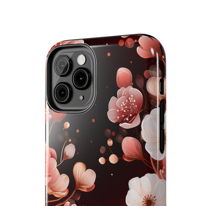 Pretty Pink Flowers Pattern Design Tough Phone Case compatible with a large variety of iPhone models, Gift, Phone Case