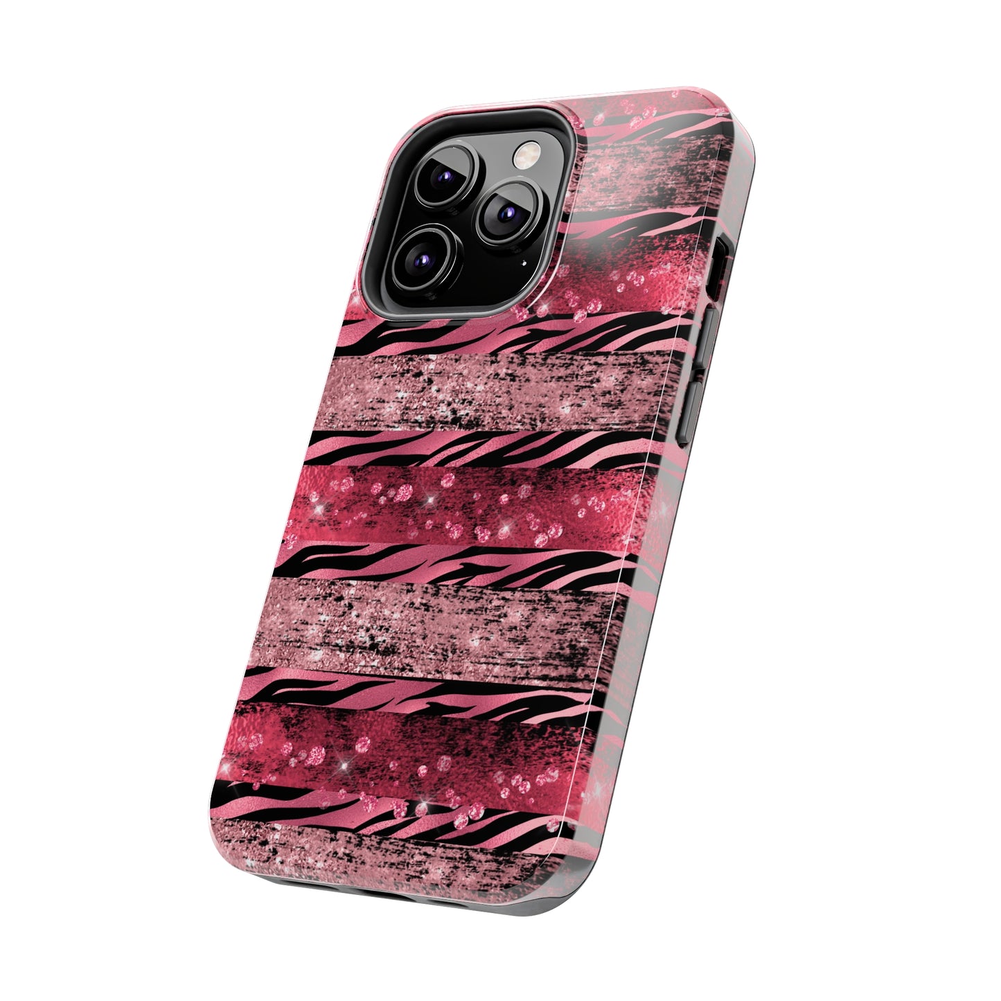 Pink Tiger Design Tough Phone Case compatible with a large variety of phone models, Gift, Phone Case