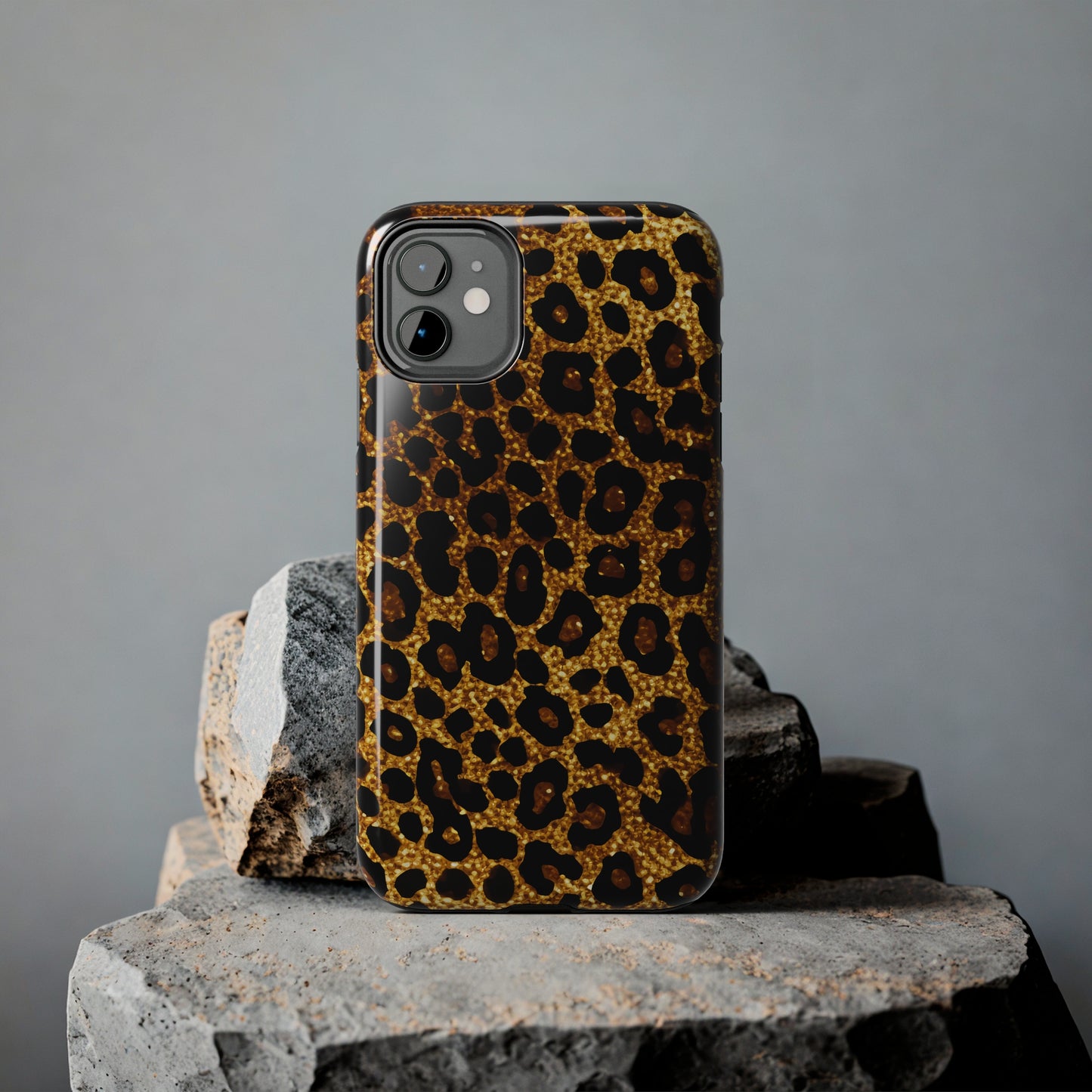 Cheetah Print design Tough Phone Case compatible with a large variety of iPhone models, Birthday Gift, Phone Case