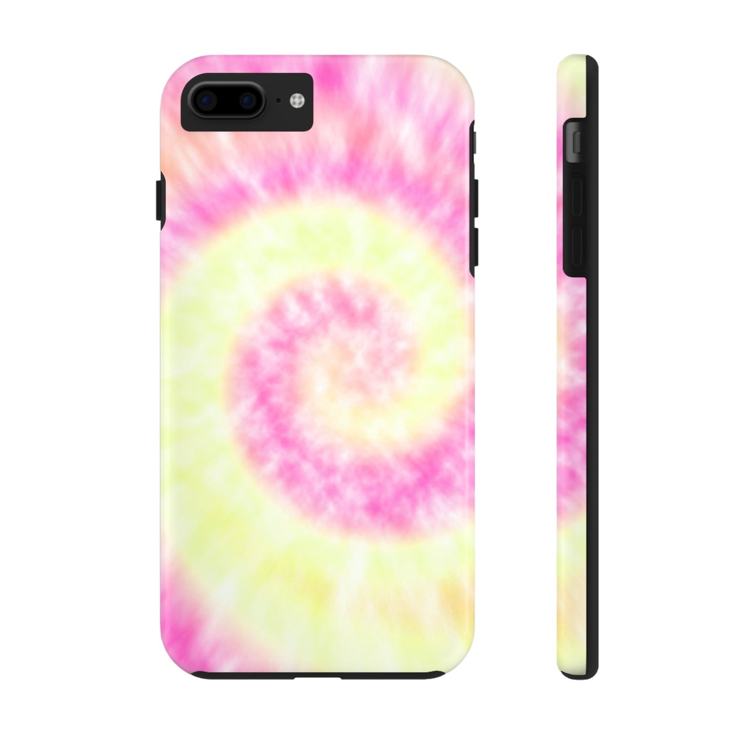 Pink and Yellow Tie Dye Design Phone Case- Lightweight, Impact Resistant Cover for iPhone 6, 6s, 12, 13, 14, 15