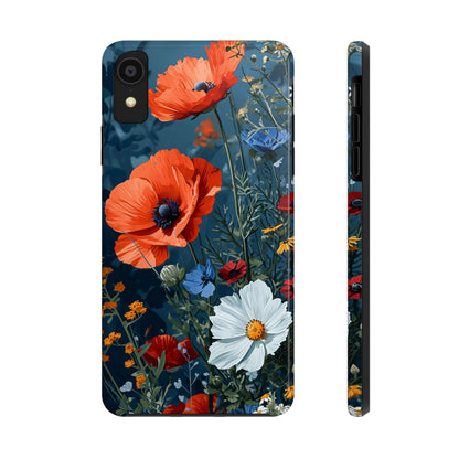 Wildflowers Vibrant Tones Digital print Design Tough Phone Case compatible with a large variety of iPhone models, Gift, Phone Case